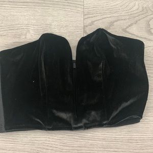 Victoria Secret black velvet corset